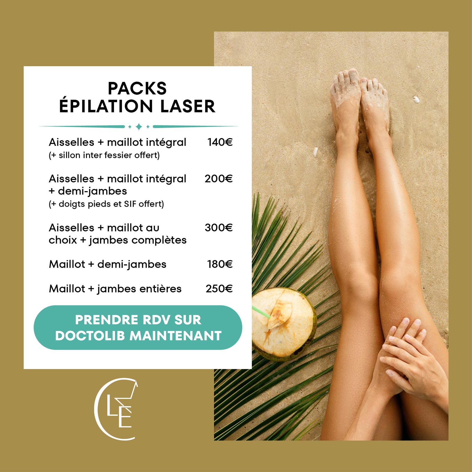 Tarifs Packs Epilation Laser | Centre de Laser l’Étoile La Ciotat