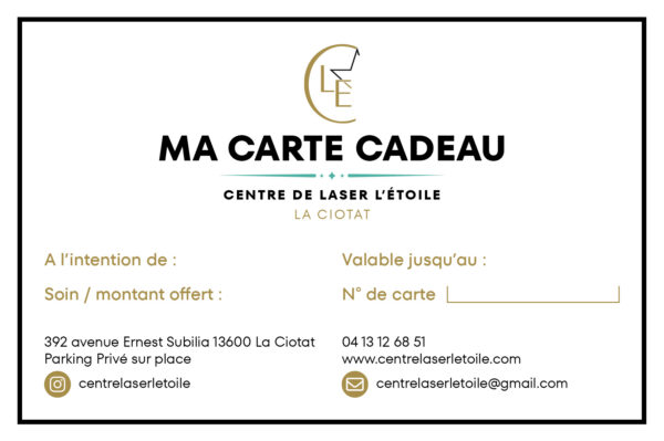 Carte Cadeau | Centre de Laser l’Étoile La Ciotat